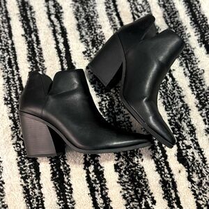 Black Leather Booties